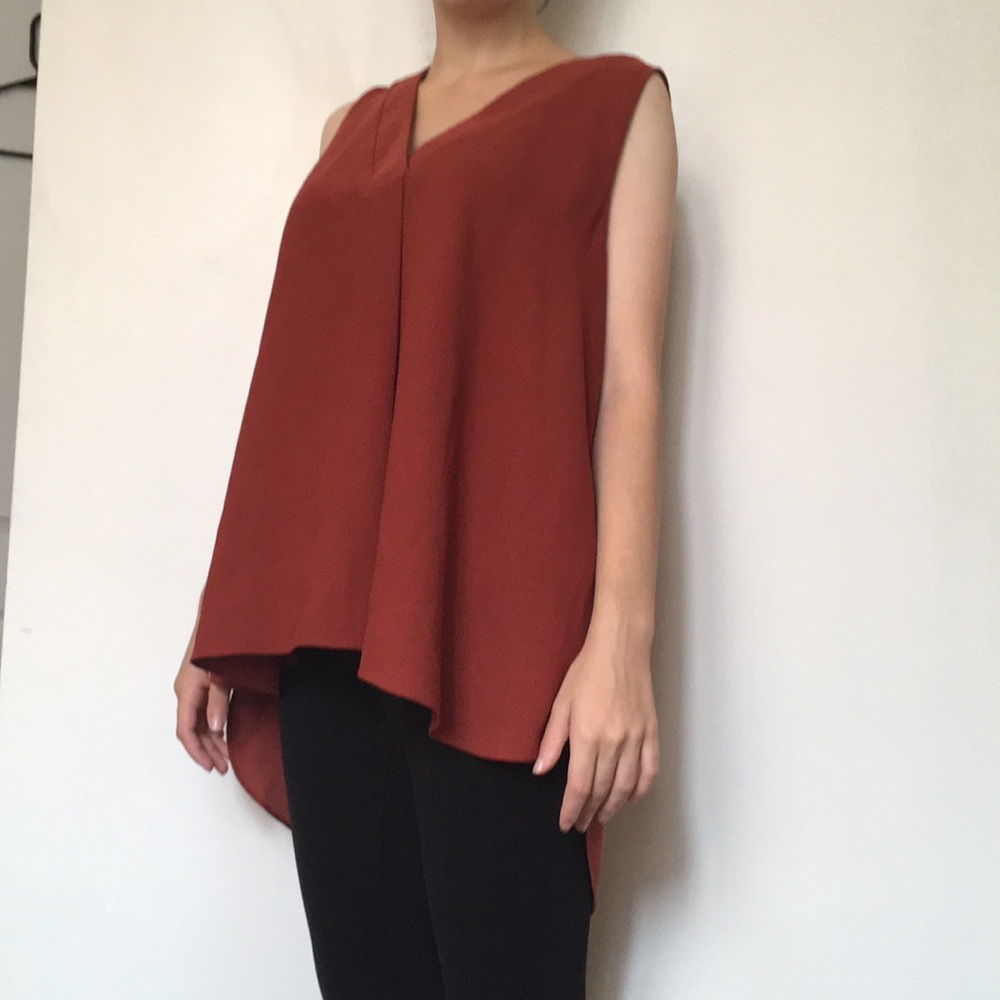 Ann Taylor Tank Top in Burnt Orange
